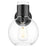 Innovations Lawton Sphere 1Lt 8" Wall Sconce, Black/Clear