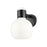 Innovations Lawton Sphere 1Lt 8" Sconce, Black/Gloss White - 464-1W-BK-G464B-7GW