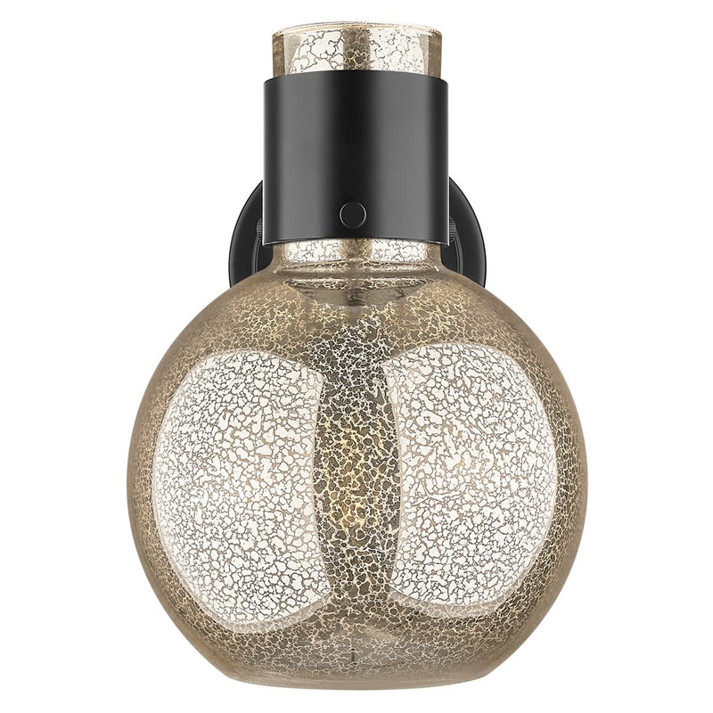 Innovations Lawton Sphere 8" Wall Sconce, Black/Mercury