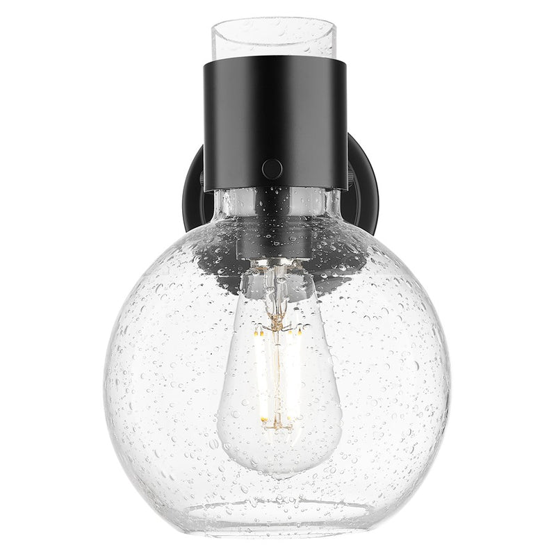 Innovations Lawton Sphere 1Lt 8" Wall Sconce, Black/Seedy