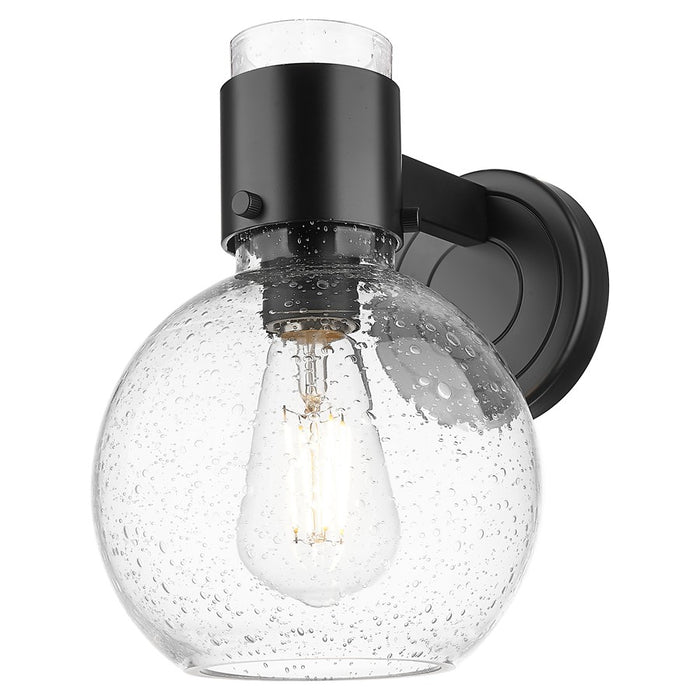 Innovations Lawton Sphere 1Lt 8" Wall Sconce, Black/Seedy