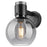 Innovations Lawton Sphere 1Lt 8" Wall Sconce, Black/Smoke - 464-1W-BK-G464B-7SM