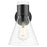 Innovations Lawton Cone 1Lt 8" Wall Sconce, Black/Clear