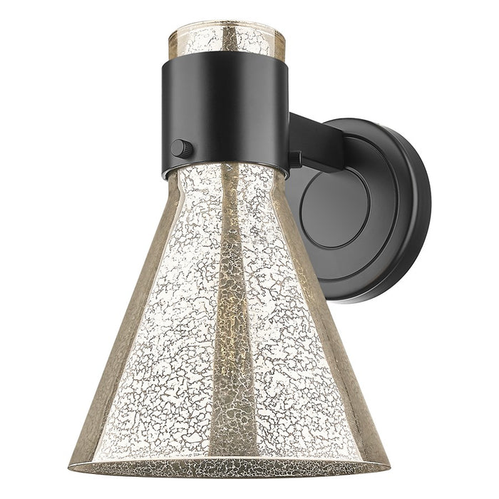 Innovations Lawton Cone 1Lt 8" Wall Sconce, Black/Mercury