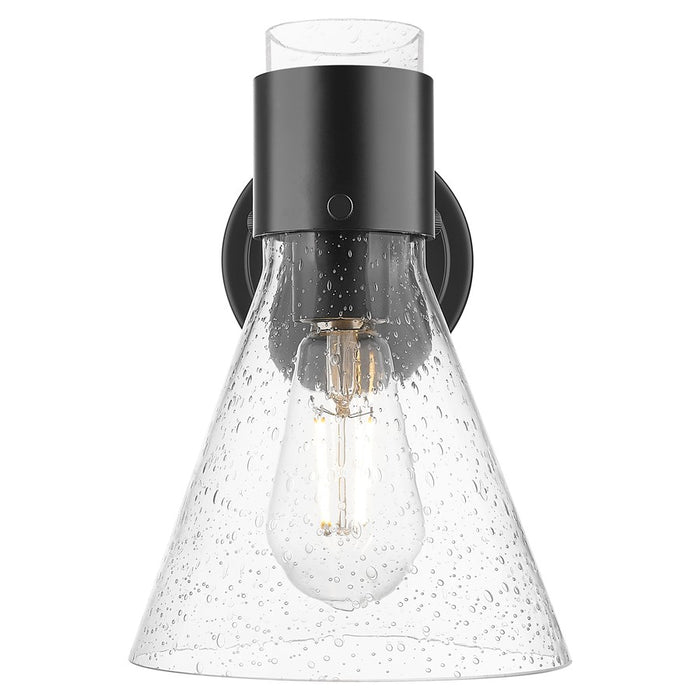 Innovations Lawton Cone 1Lt 8" Wall Sconce, Black/Seedy