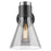 Innovations Lawton Cone 1Lt 8" Wall Sconce, Black/Smoke