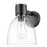 Innovations Lawton Bell 1Lt 8" Wall Sconce, Black/Clear
