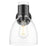 Innovations Lawton Bell 1Lt 8" Wall Sconce, Black/Clear