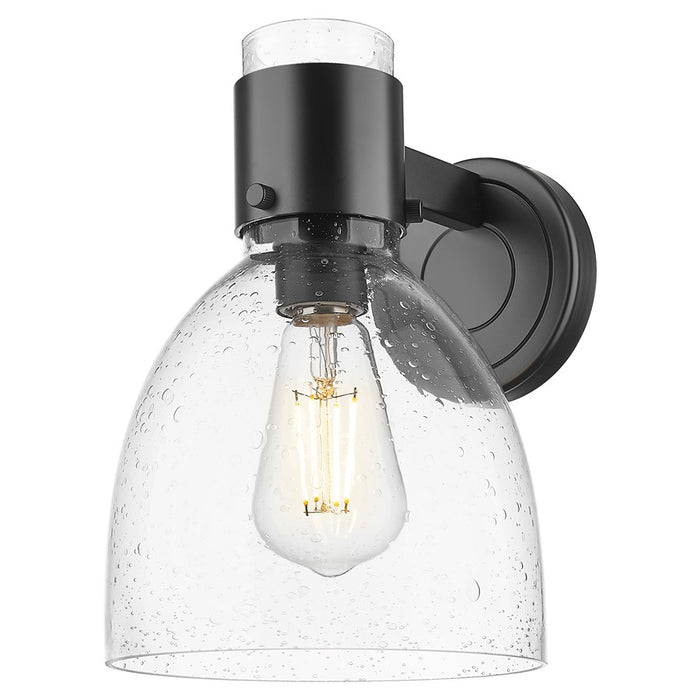 Innovations Lawton Bell 1Lt 8" Wall Sconce, Black/Seedy - 464-1W-BK-G464D-7SDY