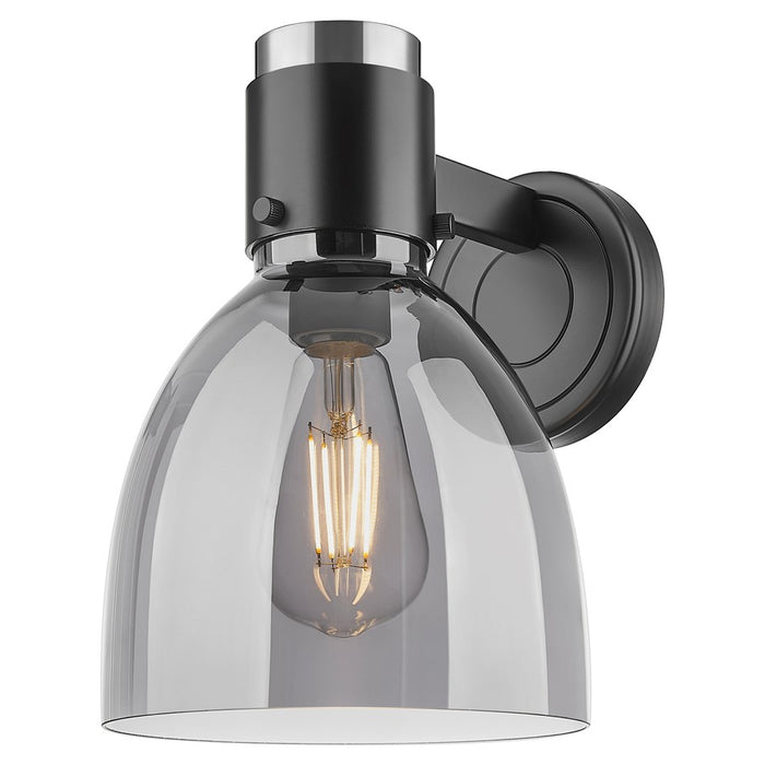 Innovations Lawton Bell 1Lt 8" Wall Sconce, Black/Smoke - 464-1W-BK-G464D-7SM