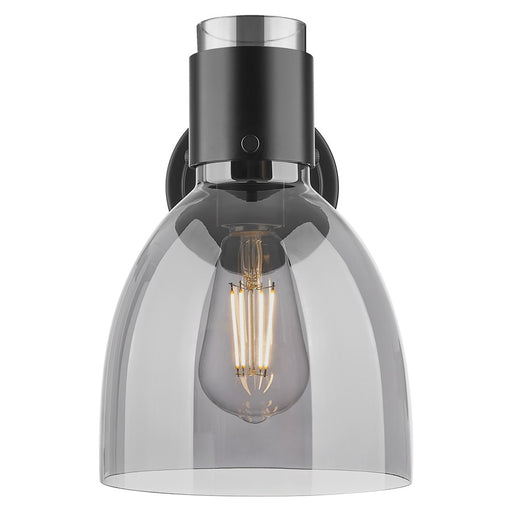 Innovations Lawton Bell 1Lt 8" Wall Sconce, Black/Smoke