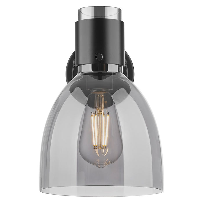 Innovations Lawton Bell 1Lt 8" Wall Sconce, Black/Smoke