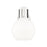 Innovations Lawton Sphere 1Lt 8" Sconce, Polished Nickel/Gloss White