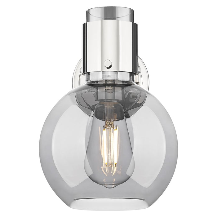 Innovations Lawton Sphere 8" Wall Sconce, PN/Smoke