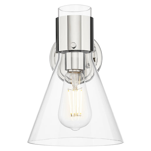 Innovations Lawton Cone 8" Wall Sconce, PN/Clear