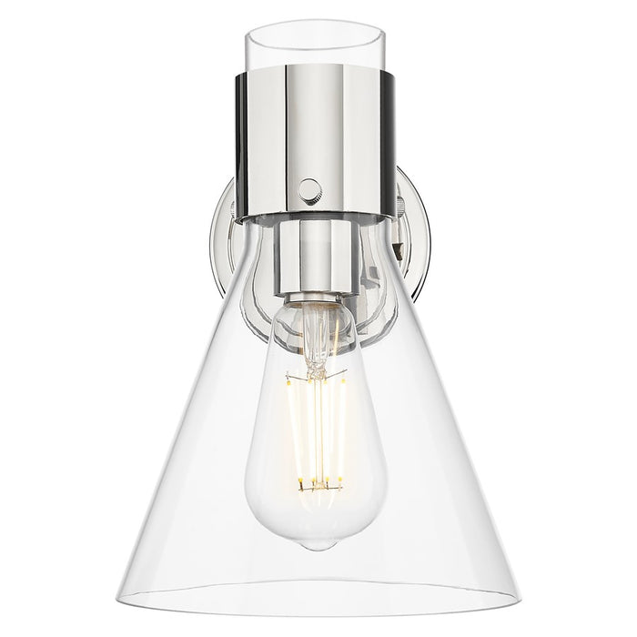 Innovations Lawton Cone 8" Wall Sconce, PN/Clear