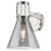 Innovations Lawton Cone 8" Wall Sconce, PN/Smoke - 464-1W-PN-G464C-7SM