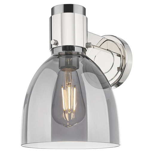 Innovations Lawton Bell 8" Wall Sconce, PN/Smoke - 464-1W-PN-G464D-7SM