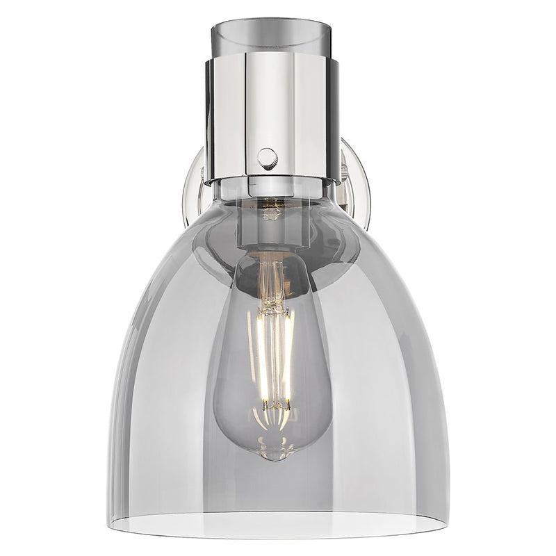 Innovations Lawton Bell 8" Wall Sconce, PN/Smoke