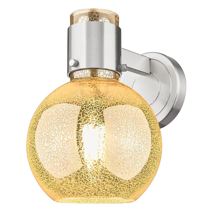 Innovations Lawton Sphere 8" Wall Sconce, SN/Merc - 464-1W-SN-G464B-7ME