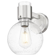 Innovations Lawton Sphere 8" Wall Sconce, SN/Seedy - 464-1W-SN-G464B-7SDY