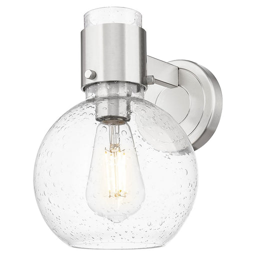 Innovations Lawton Sphere 8" Wall Sconce, SN/Seedy - 464-1W-SN-G464B-7SDY