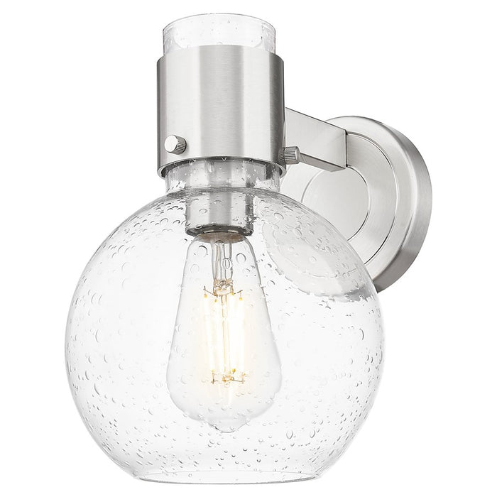 Innovations Lawton Sphere 8" Wall Sconce, SN/Seedy - 464-1W-SN-G464B-7SDY