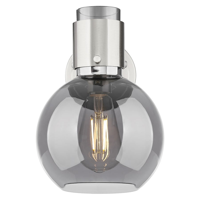 Innovations Lawton Sphere 8" Wall Sconce, SN/Smoke