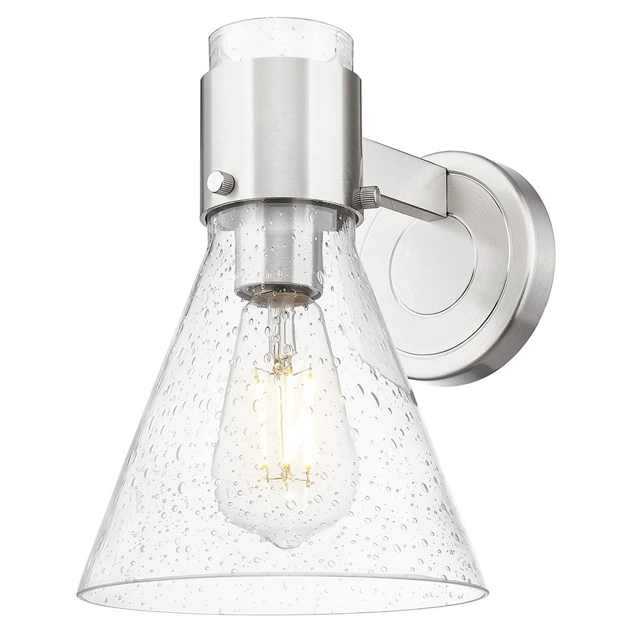 Innovations Lawton Cone 8" Wall Sconce, SN/Seedy - 464-1W-SN-G464C-7SDY