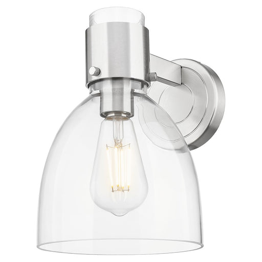 Innovations Lawton Bell 8" Wall Sconce, Satin Nickel/Clear - 464-1W-SN-G464D-7CL