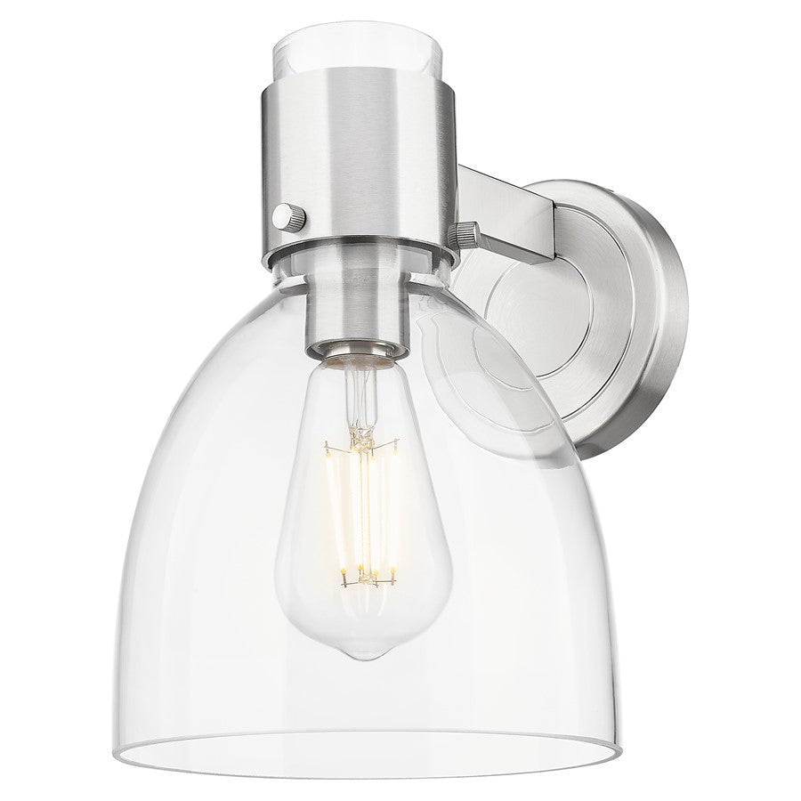Innovations Lawton Bell 8" Wall Sconce, Satin Nickel/Clear - 464-1W-SN-G464D-7CL
