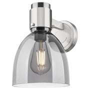 Innovations Lawton Bell 8" Wall Sconce, Satin Nickel/Smoke - 464-1W-SN-G464D-7SM