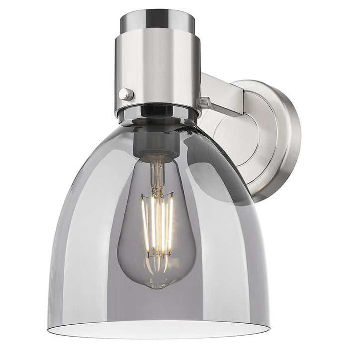 Innovations Lawton Bell 8" Wall Sconce, Satin Nickel/Smoke - 464-1W-SN-G464D-7SM