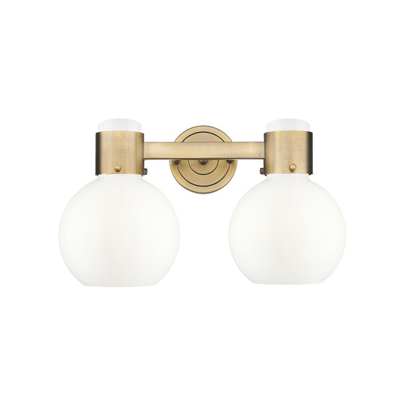 Innovations Lawton Sphere 2Lt 16" Bath, BB/Gloss White - 464-2W-BB-G464B-7GW