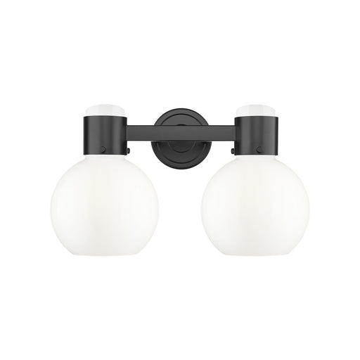 Innovations Lawton Sphere 2Lt 16" Bath, Black/Gloss White - 464-2W-BK-G464B-7GW