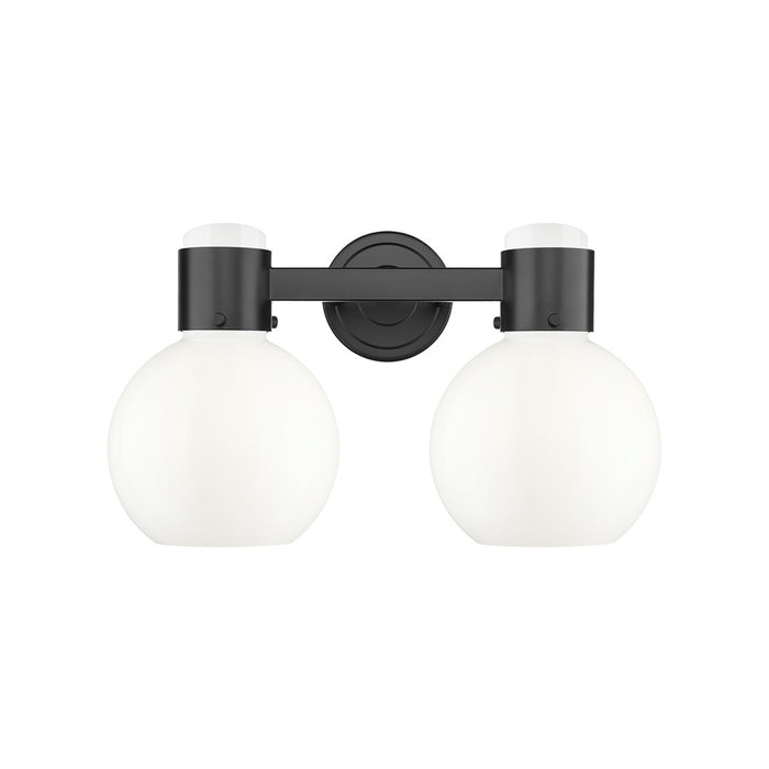 Innovations Lawton Sphere 2Lt 16" Bath, Black/Gloss White - 464-2W-BK-G464B-7GW