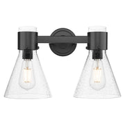 Innovations Lawton Cone 2Lt 16" Bath, Black/Seedy - 464-2W-BK-G464C-7SDY