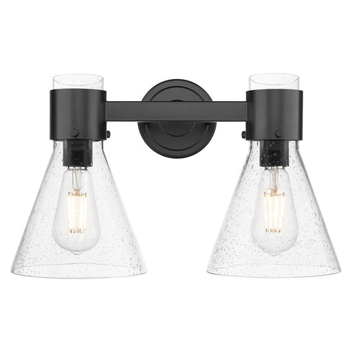 Innovations Lawton Cone 2Lt 16" Bath, Black/Seedy - 464-2W-BK-G464C-7SDY