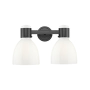 Innovations Lawton Bell 2Lt 16" Bath, Black/Gloss White - 464-2W-BK-G464D-7GW