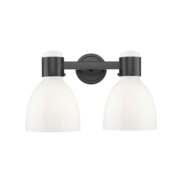 Innovations Lawton Bell 2Lt 16" Bath, Black/Gloss White - 464-2W-BK-G464D-7GW