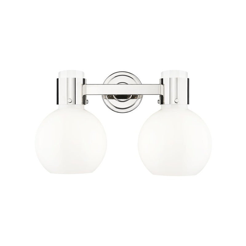 Innovations Lawton Sphere 2Lt 16" Bath, PN/Gloss White - 464-2W-PN-G464B-7GW