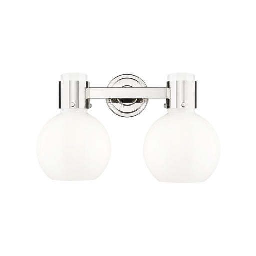 Innovations Lawton Sphere 2Lt 16" Bath, Polished Nickel/Gloss White