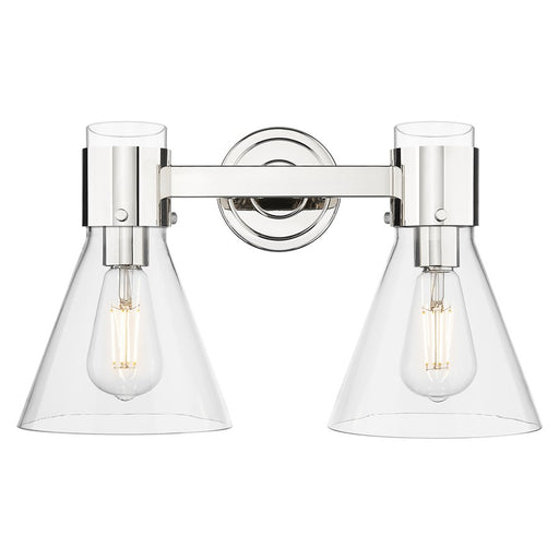 Innovations Lawton Cone 2Lt 16" Bath, PN/Clear - 464-2W-PN-G464C-7CL