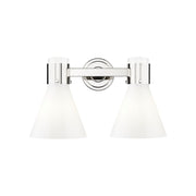 Innovations Lawton Cone 2Lt 16" Bath, PN/Gloss White - 464-2W-PN-G464C-7GW