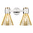 Innovations Lawton Cone 2Lt 16" Bath, PN/Merc - 464-2W-PN-G464C-7ME