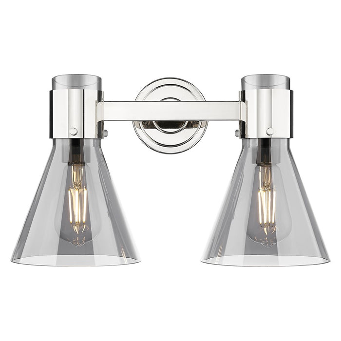 Innovations Lawton Cone 2Lt 16" Bath, PN/Smoke - 464-2W-PN-G464C-7SM