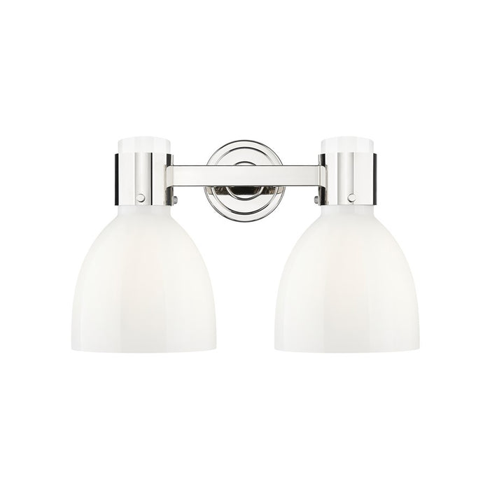 Innovations Lawton Bell 2Lt 16" Bath, Polished Nickel/Gloss White