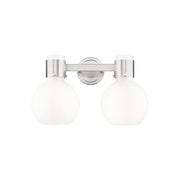 Innovations Lawton Sphere 2Lt 16" Bath, SN/Gloss White - 464-2W-SN-G464B-7GW