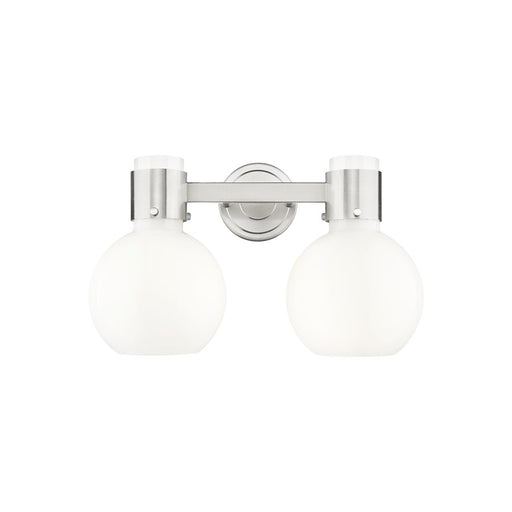 Innovations Lawton Sphere 2Lt 16" Bath, Satin Nickel/Gloss White