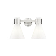 Innovations Lawton Cone 2Lt 16" Bath, SN/Gloss White - 464-2W-SN-G464C-7GW